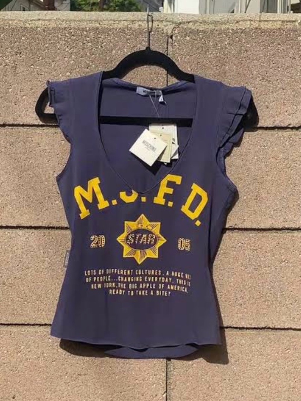 ISO‼️ Moschino Jeans 2005 bedazzled blouse